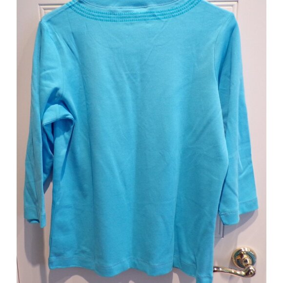 QUACKER FACTORY vintage 1990's T-SHIRT-Blue Sequins - Picture 3 of 3